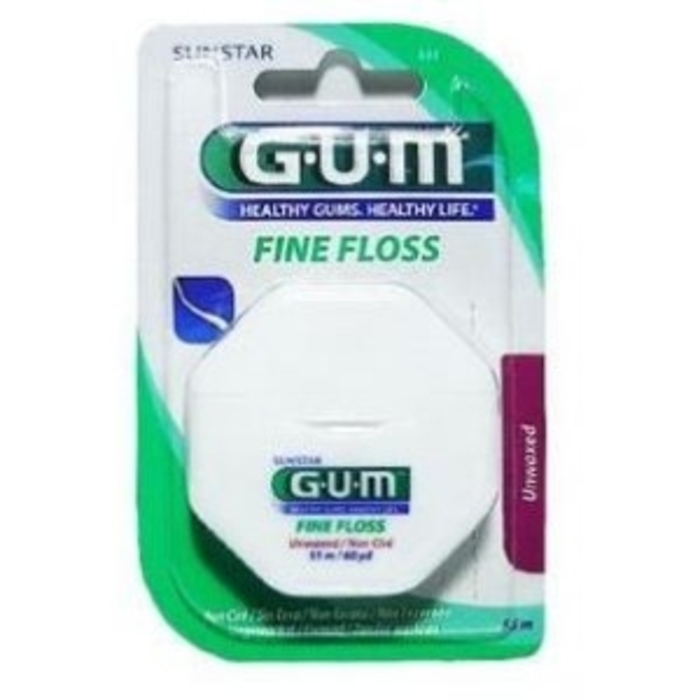 Gum 555 fine floss fil dentaire non ciré 55m Gum-195780