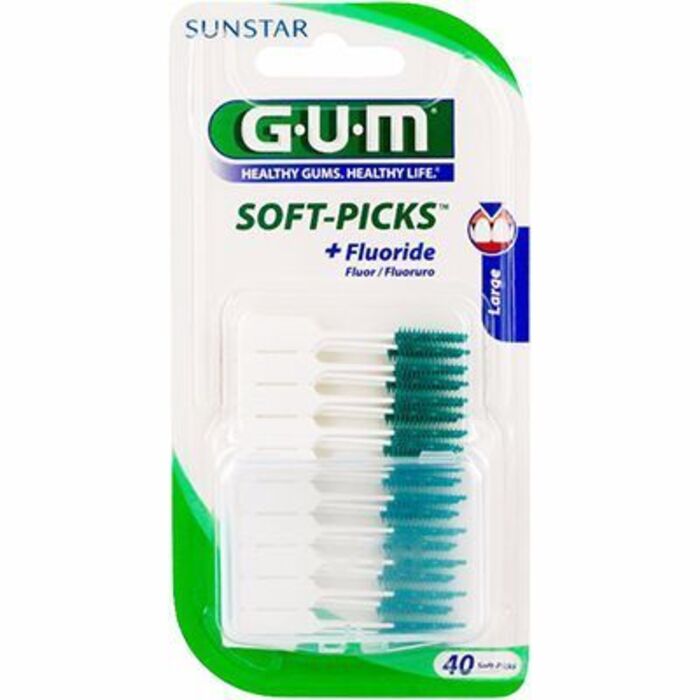 Photo de Gum 634 soft-picks bâtonnet interdentaire fluoré large x40 Gum Gum 634 soft-picks bâtonnet interdentaire fluoré large x40 Gum-144713