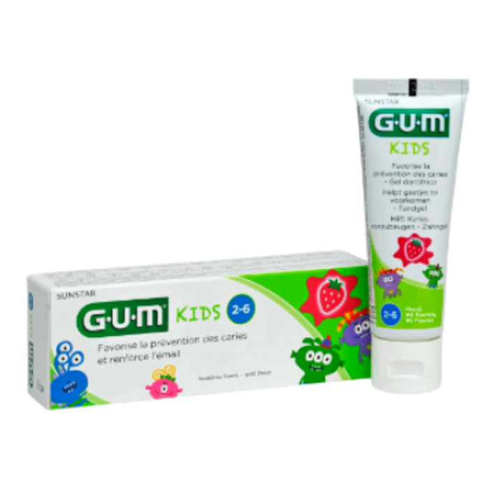 Photo de Gum kids dentifrice 2-6ans fraise 50ml Gum Gum kids dentifrice 2-6ans fraise 50ml Gum-144412