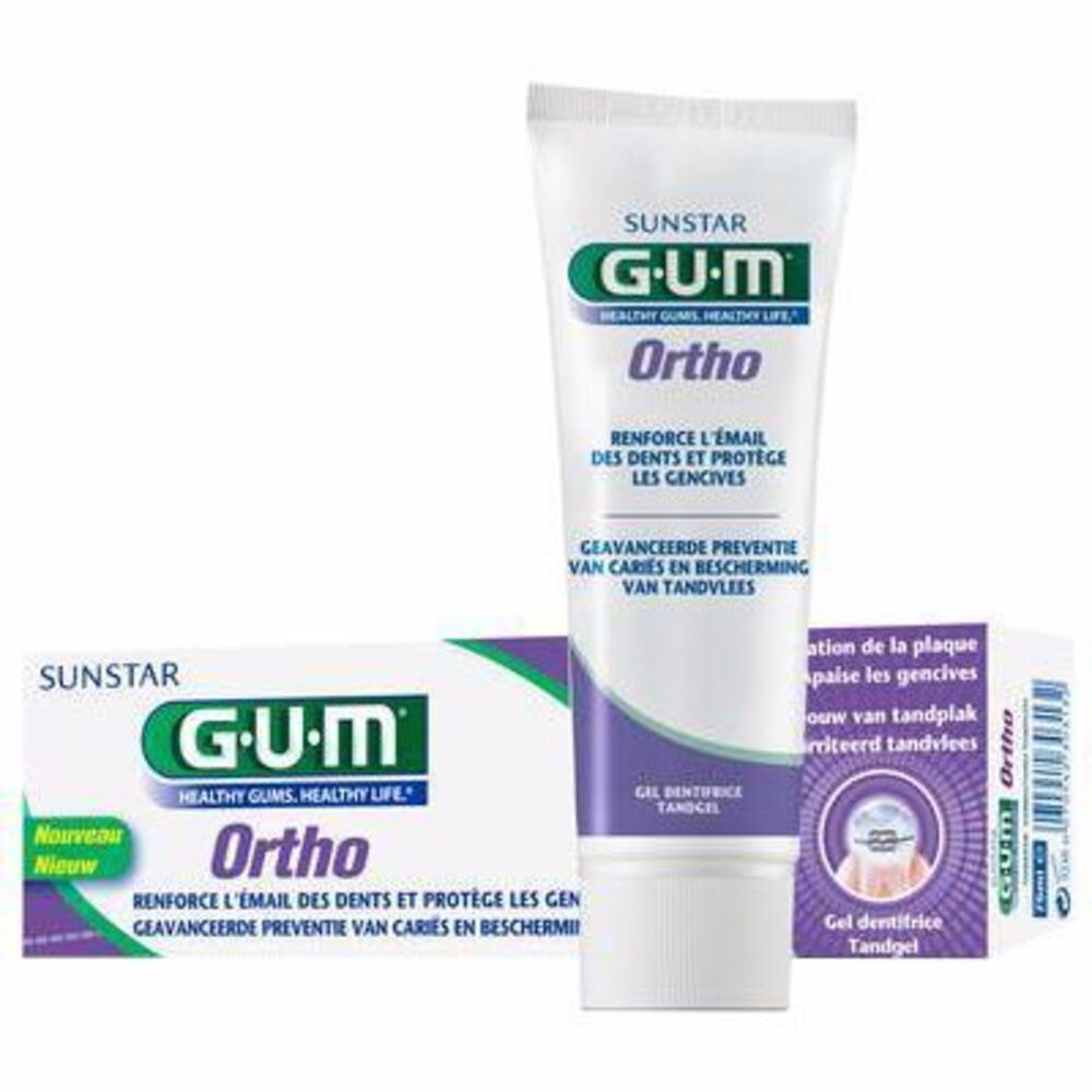 Photo de Gum ortho gel dentifrice 75ml Gum Gum ortho gel dentifrice 75ml Gum-207014