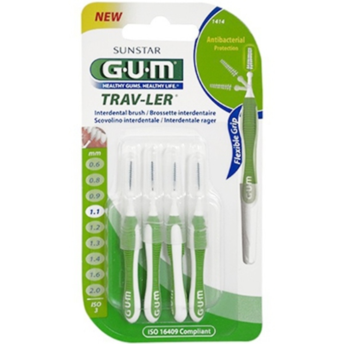 Gum travler brossettes interdentaires 1414 1.1mm x4 Gum-144793