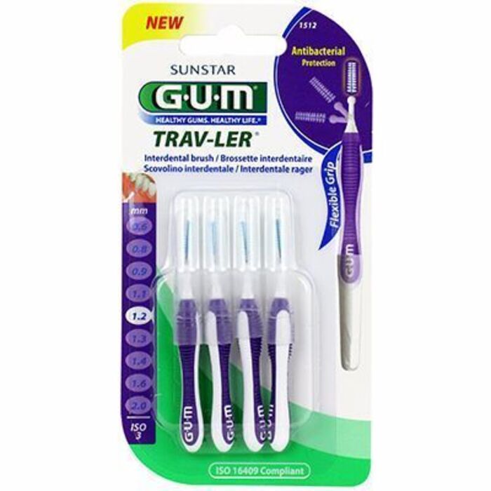 Photo de Gum travler brossettes interdentaires 1512 1,2mm x4 Gum Gum travler brossettes interdentaires 1512 1,2mm x4 Gum-145972
