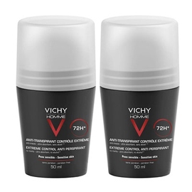 Homme déodorant anti-transpirant 72h - lot de 2 - 50.0 ml - vichy homme - vichy -83074