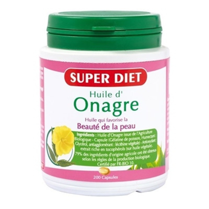 Huile d'onagre bio - 200 capsules Super diet-4479