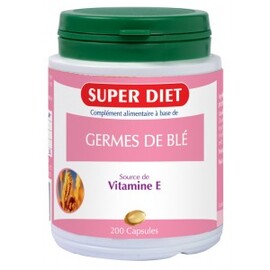 HUILE DE GERME DE BLE -  200 capsules - 200.0 unités - Les super nutriments - Super Diet Anti-âge, beauté de la peau-4478