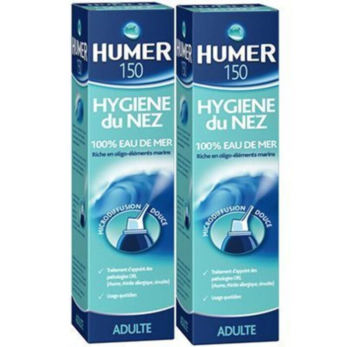 Photo de Humer hygiène du nez spray nasal 2x150ml Humer Humer hygiène du nez spray nasal 2x150ml Humer-223429