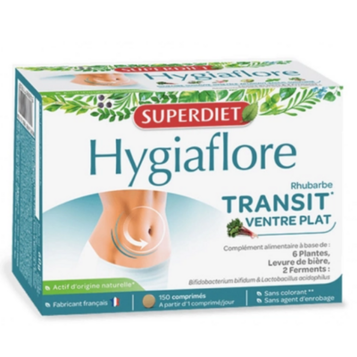 Hygiaflore rhubarbe transit -  150 comprimés Super diet-4526
