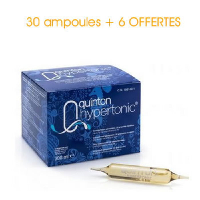 Photo de Hypertonic 30 ampoules x 10ml + 6 ampoules offertes Quinton Hypertonic 30 ampoules x 10ml + 6 ampoules offertes Quinton -215316