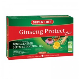IMMUNITE ET TONUS BIO (GINSENG PROTECT DE SIBERIE BIO)
20 ampoules de 15 ml - Echinacée, Eleuthérocoque, Gelée Royale, Pamplemousse - 20.0 unités - La gamme vitalité - Super Diet -125761
