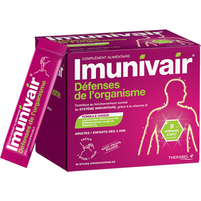 Photo de Imunivair 30 sticks orodispersibles Therabel Imunivair 30 sticks orodispersibles Therabel-223044