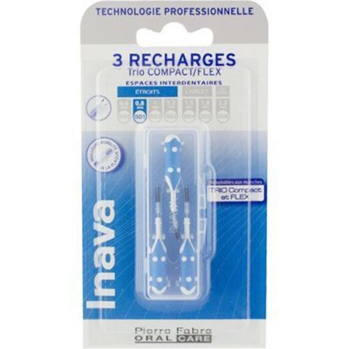 Photo de Inava brossettes interdentaires bleu 0.8mm x3 Inava Inava brossettes interdentaires bleu 0.8mm x3 Inava-226319