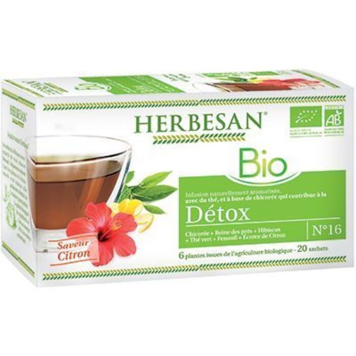 Photo de Infusion bio détox 20 sachets Herbesan Infusion bio détox 20 sachets Herbesan-225294