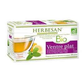 INFUSION CORIANDRE VENTRE PLAT BIO 
Coriandre, Thé vert, Mélisse, Ecorce de citron - 20 sachets - 20.0 unités - Infusion Bio - Herbesan -142198