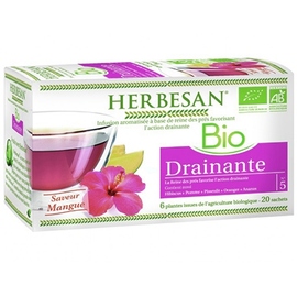 INFUSION REINE DES PRÉS DRAINANTE BIO 
Hibiscus, Reine des prés, Pomme, Pissenlit - 20 sachets - 20.0 unités - Infusion Bio - Herbesan -132406