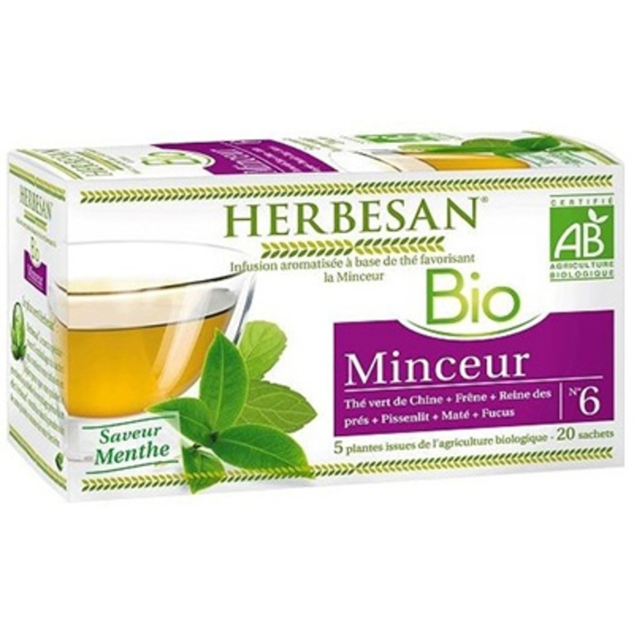 Photo de Infusion the vert minceur bio
thé vert de chine, frêne, reine des prés, pissenlit - 20 sachets Herbesan Infusion the vert minceur bio
thé vert de chine, frêne, reine des prés, pissenlit - 20 sachets Herbesan-132407