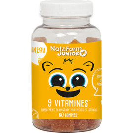 Junior+ 9 vitamines - 60 gommes - nat & form -205299