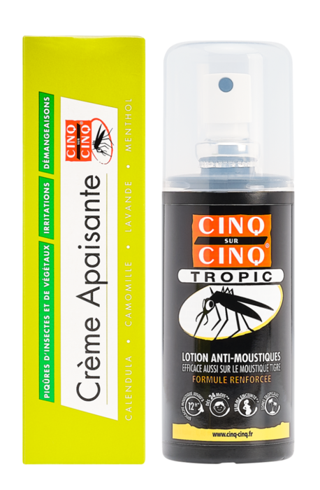 Photo de Kit promo duo : spray tropic 75 ml + crème apaisante Cinq sur cinq Kit promo duo : spray tropic 75 ml + crème apaisante Cinq sur cinq-229877