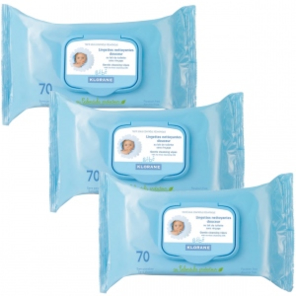 Photo de Klorane bébé lingettes nettoyantes - lot de 3 Klorane Klorane bébé lingettes nettoyantes - lot de 3 Klorane-145220