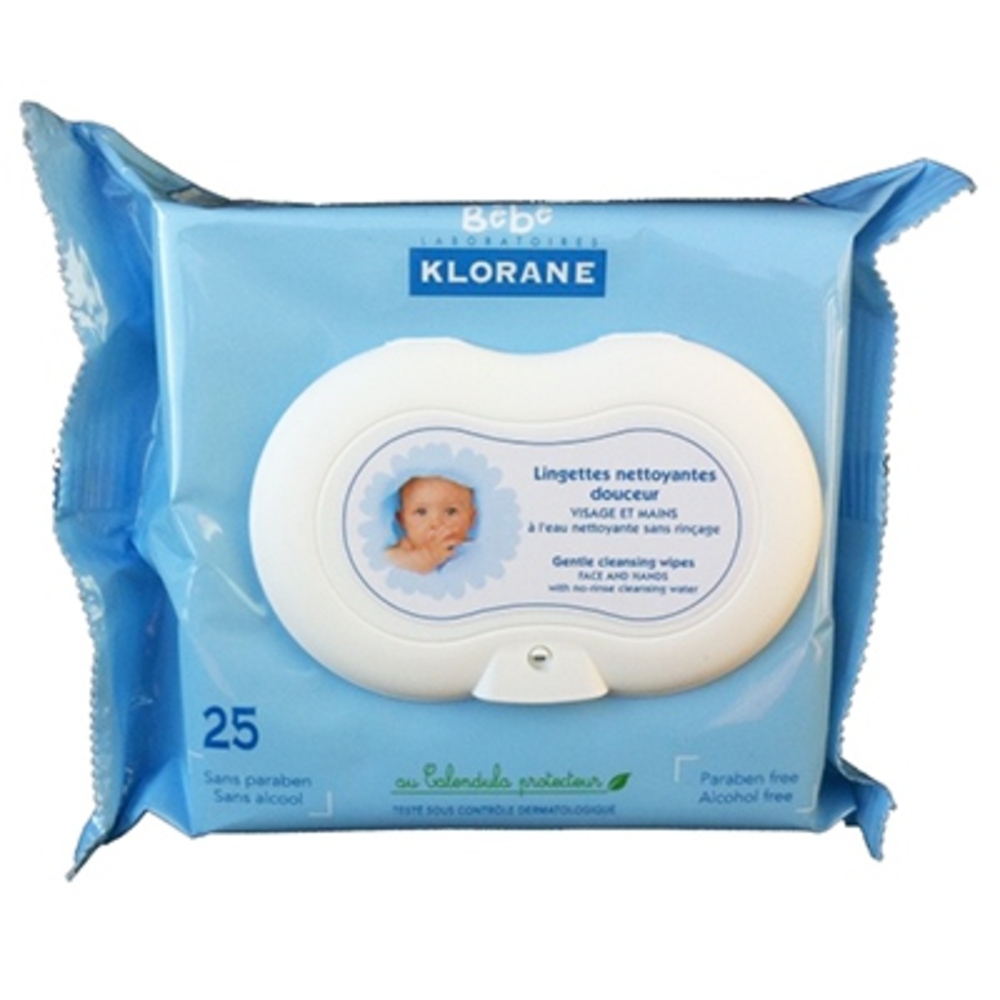 Photo de Klorane bébé lingettes visage et mains x25 Klorane Klorane bébé lingettes visage et mains x25 Klorane-144992