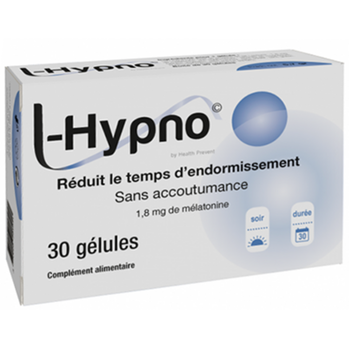 Photo de L-hypno 1,8mg de mélatonine 30 gélules Health prevent L-hypno 1,8mg de mélatonine 30 gélules Health prevent-221709