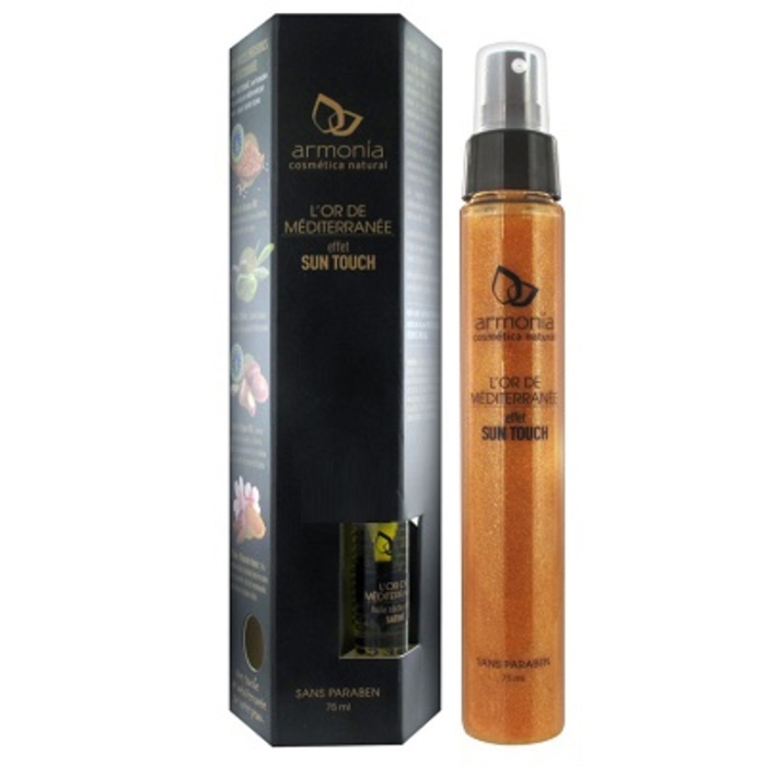 Photo de L'or de méditerranée huile sèche pailletée 75ml Armonia L'or de méditerranée huile sèche pailletée 75ml Armonia-143234