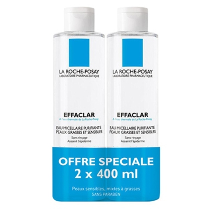 Photo de La roche posay effaclar eau micellaire ultra - lot de 2x400ml La roche posay La roche posay effaclar eau micellaire ultra - lot de 2x400ml La roche posay-123737