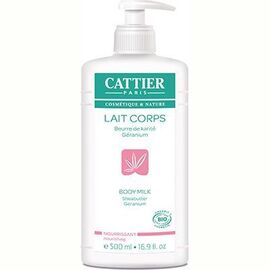 Lait Corps Nourrissant Karité Géranium Bio - 500.0 ml - Lait corps hydratant - Cattier Apaise et nourrit-1529