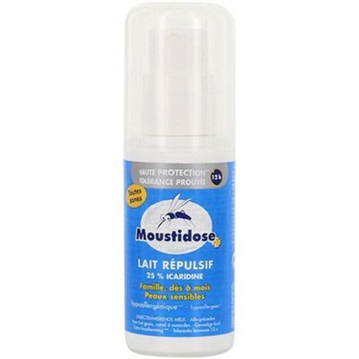 Photo de Lait répulsif en spray dès 6 mois 50 ml Moustidose Lait répulsif en spray dès 6 mois 50 ml Moustidose-221590