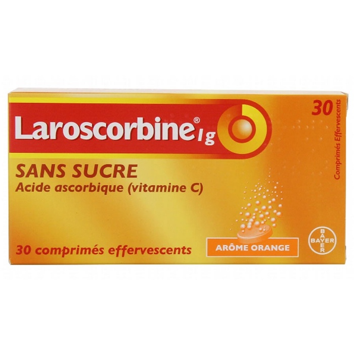 Laroscorbine sans sucre 1g - 30 comprimés effervescents Bayer-192579