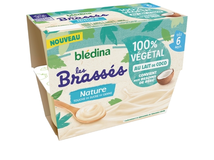 Photo de Les brasses 100% vegetal saveur lait de coco nature sucre de canne des 6 mois 4x95g Bledina Les brasses 100% vegetal saveur lait de coco nature sucre de canne des 6 mois 4x95g Bledina-232096