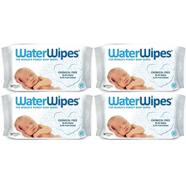 Lingettes bébé 100% naturelles - lot de 4 x 60 lingettes - waterwipes -221599