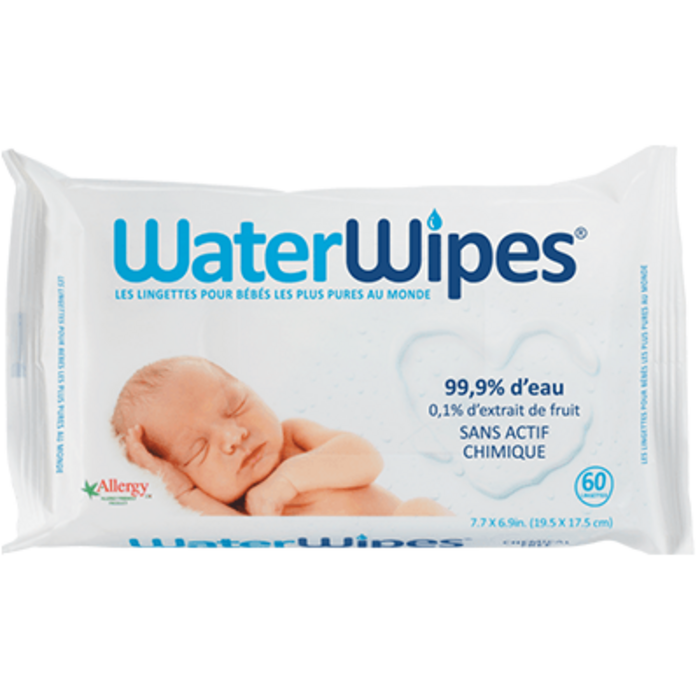 Lingettes bébé 100% naturelles pack de 60 Waterwipes-220860