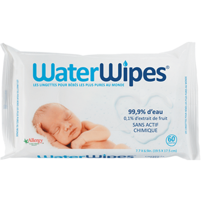 Photo de Lingettes bébé 100% naturelles pack de 60 Waterwipes Lingettes bébé 100% naturelles pack de 60 Waterwipes-220860