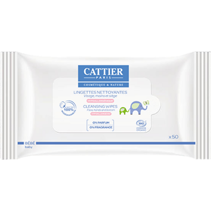 Photo de Lingettes bébé visage mains siège bio x50 Cattier Lingettes bébé visage mains siège bio x50 Cattier-226157