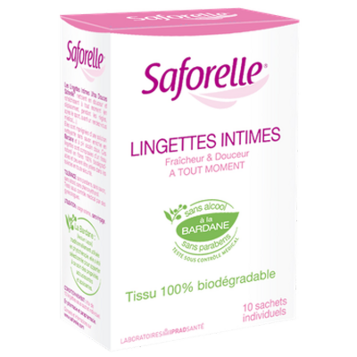 Lingettes intimes x10 Saforelle-13149