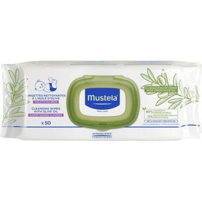 Photo de Lingettes nettoyantes à l'huile d'olive x50 Mustela Lingettes nettoyantes à l'huile d'olive x50 Mustela-221208