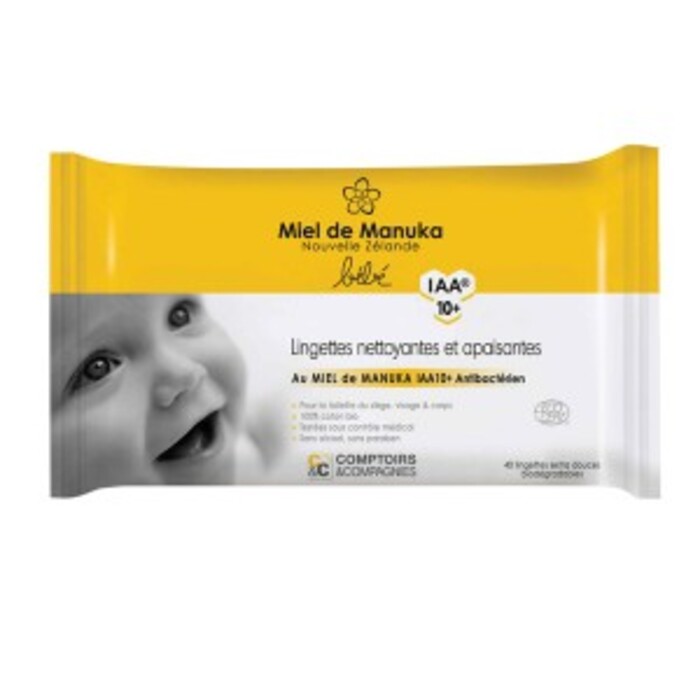 Photo de Lingettes nettoyantes et apaisantes miel de manuka iaa 10+ bio - 40... Comptoirs & compagnies Lingettes nettoyantes et apaisantes miel de manuka iaa 10+ bio - 40... Comptoirs & compagnies-143292