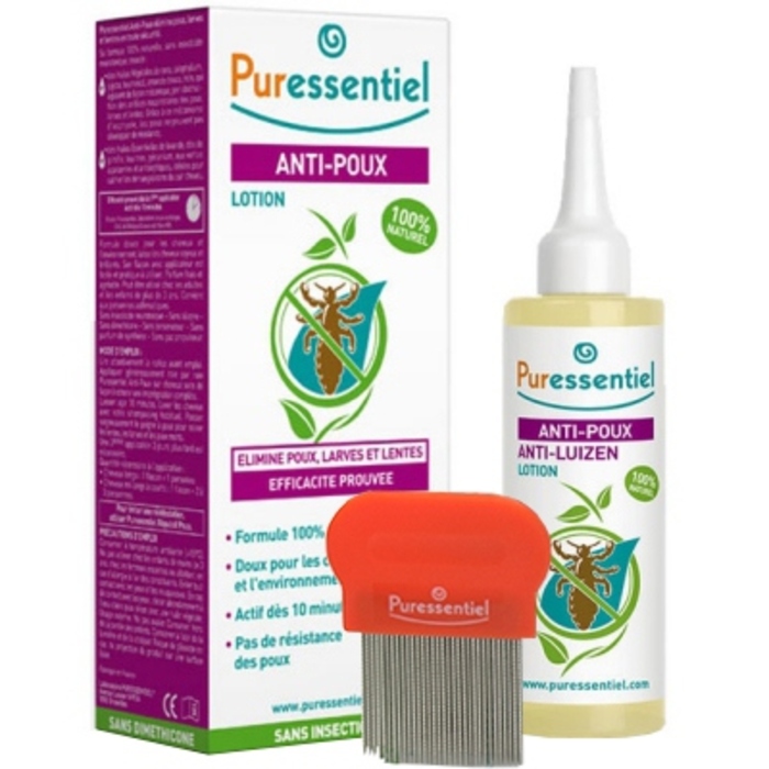 Lotion traitante anti-poux avec peigne Puressentiel-130435