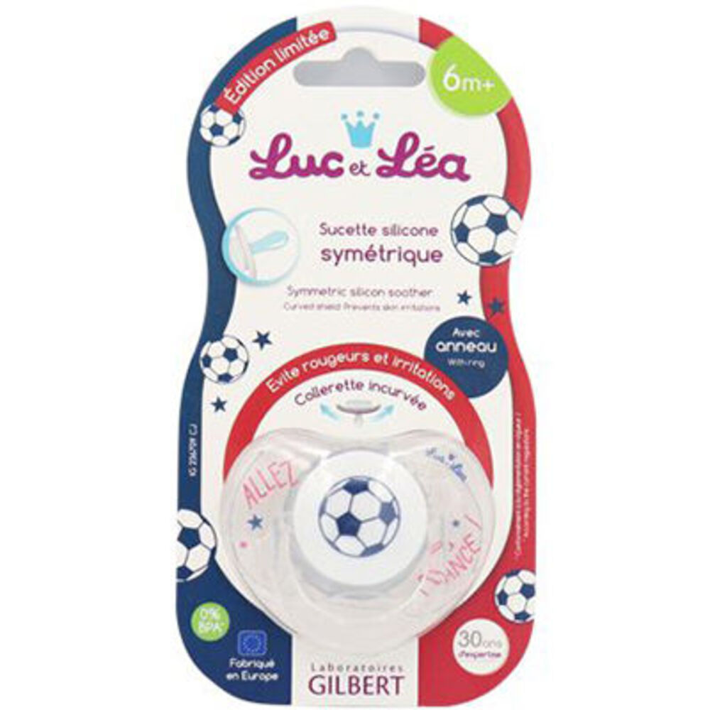 Photo de Luc et lea sucette silicone symétrique avec anneau foot +6m Luc et lea Luc et lea sucette silicone symétrique avec anneau foot +6m Luc et lea-221288
