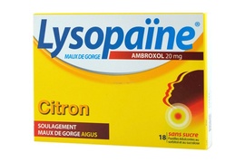 Lysopaine ambroxol citron - 18 pastilles - boehringer ingelheim -192603