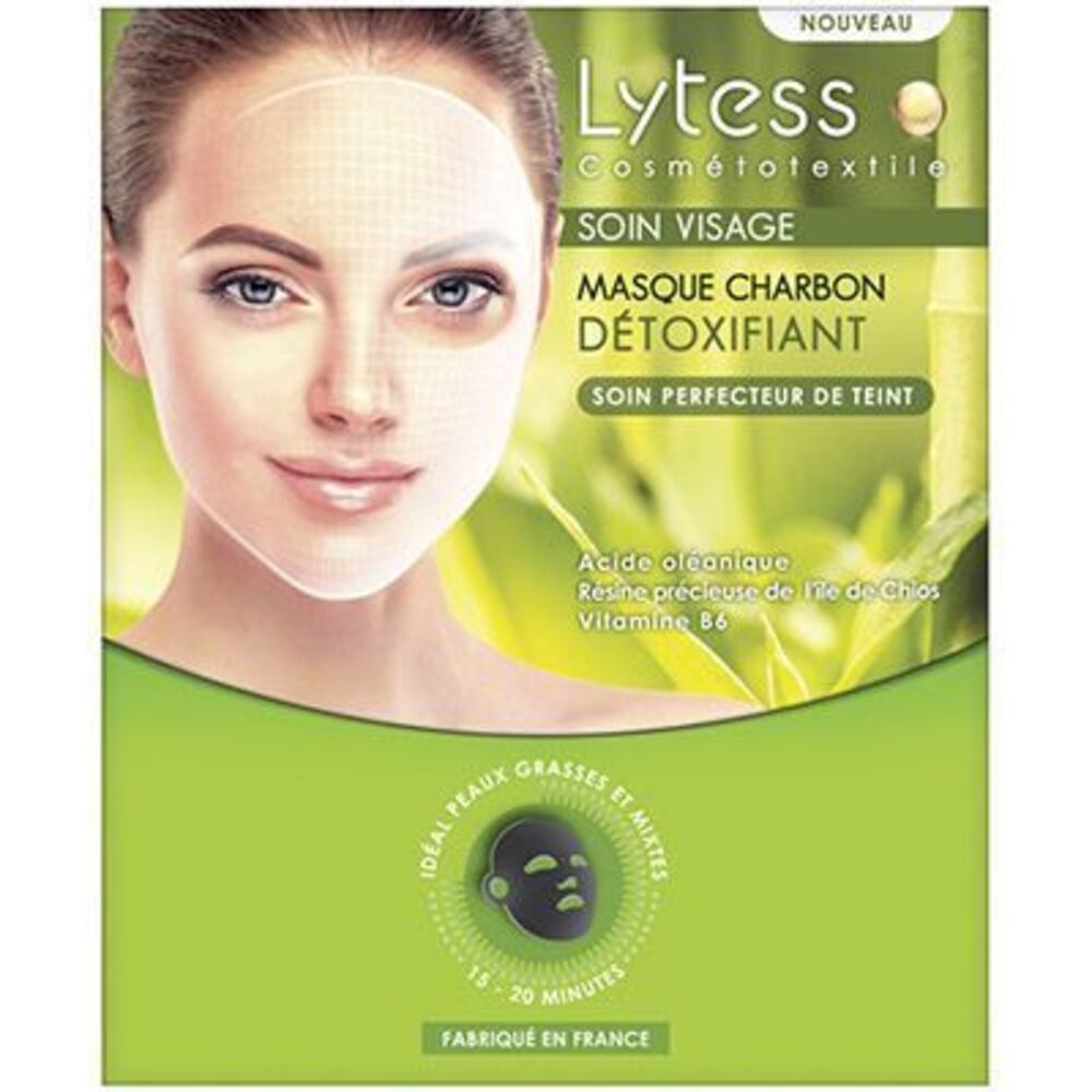 Photo de Lytess cosmétotextile soin visage masque charbon détoxifiant Lytess Lytess cosmétotextile soin visage masque charbon détoxifiant Lytess-219312