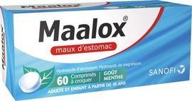 Maalox maux d'estomac - 60 comprimés - sanofi -192582