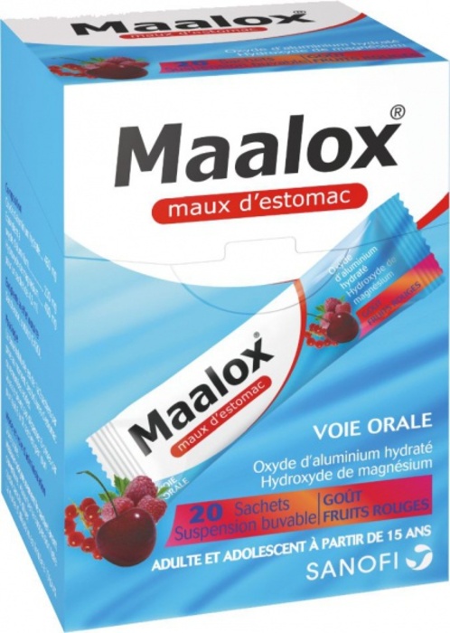 Photo de Maalox maux d'estomac fruits rouges - 20 sachets Sanofi Maalox maux d'estomac fruits rouges - 20 sachets Sanofi-192629