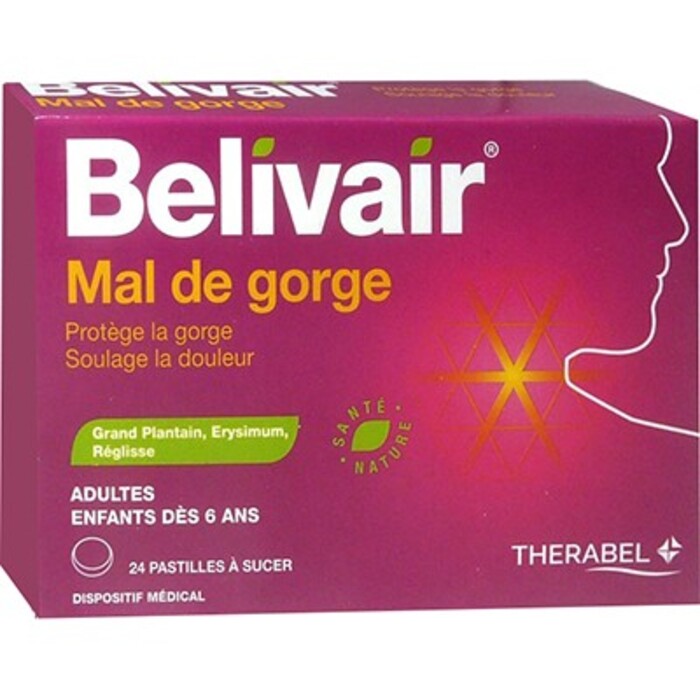 Photo de Mal de gorge - 24 pastilles Belivair Mal de gorge - 24 pastilles Belivair-205908