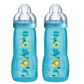 MAM Biberon +6mois 330ml x2 Bleu - Mam -143972