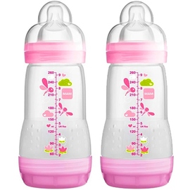 MAM Biberons Easy Start Rose+Blanc 260ml X2