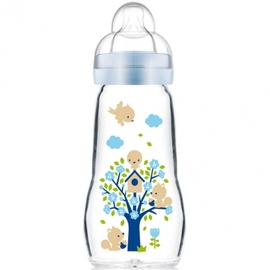 MAM Biberon Verre +2mois 260ml - Bleu - Mam -201342
