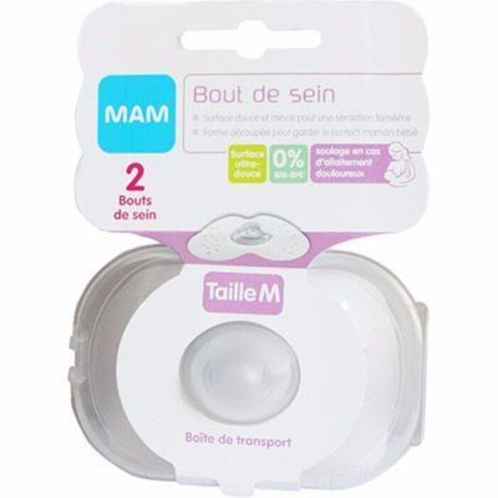 Photo de Mam bouts de sein taille m x2 avec boîte de transport Mam Mam bouts de sein taille m x2 avec boîte de transport Mam-215891