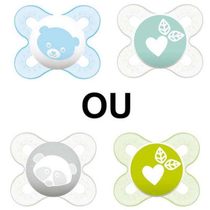 Photo de Mam sucette silicone 0-2mois x2 bleu-gris Mam Mam sucette silicone 0-2mois x2 bleu-gris Mam-219359