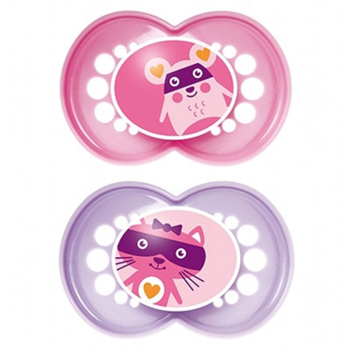 Photo de Mam sucette silicone +18mois animaux fille x2 Mam Mam sucette silicone +18mois animaux fille x2 Mam-143938